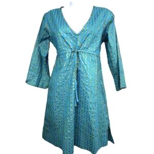 Gretchen Scott designs gold Chevron stripe dress